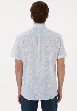 Erkek Açık Mavi Kısa Kollu Gömlek - 50300425018