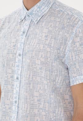 Erkek Açık Mavi Kısa Kollu Gömlek - 50300425018