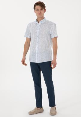 Erkek Açık Mavi Kısa Kollu Gömlek - 50300425018