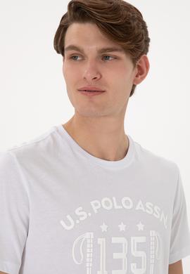 Erkek Regular Fit Bisiklet Yaka Beyaz Tişört - 50300047006