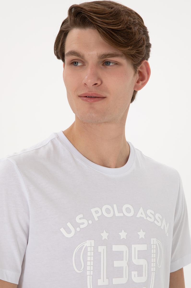 Erkek Regular Fit Bisiklet Yaka Beyaz Tişört