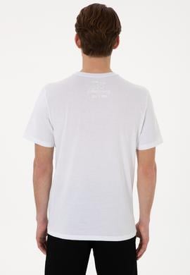 Erkek Regular Fit Bisiklet Yaka Beyaz Tişört - 50300047006