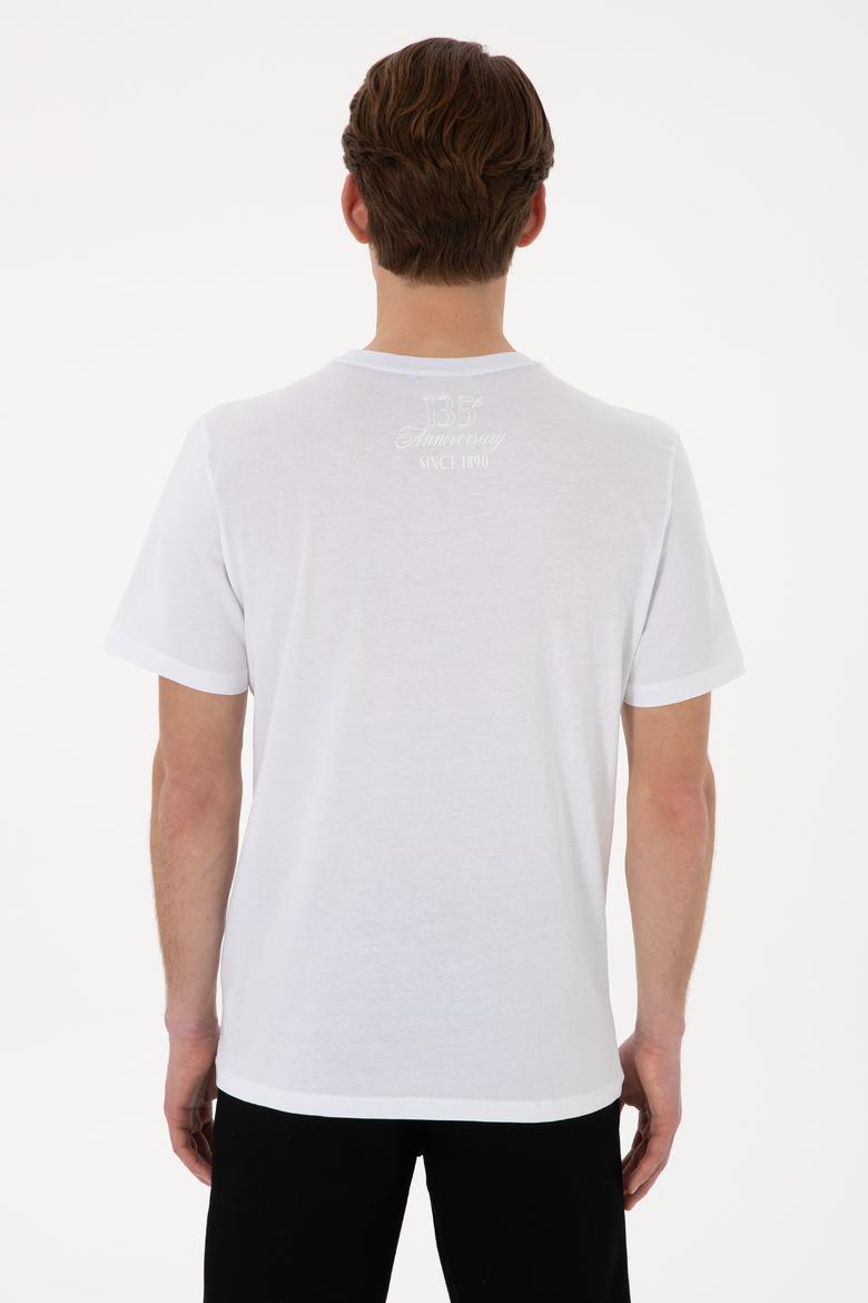 Erkek Regular Fit Bisiklet Yaka Beyaz Tişört - 50300047006