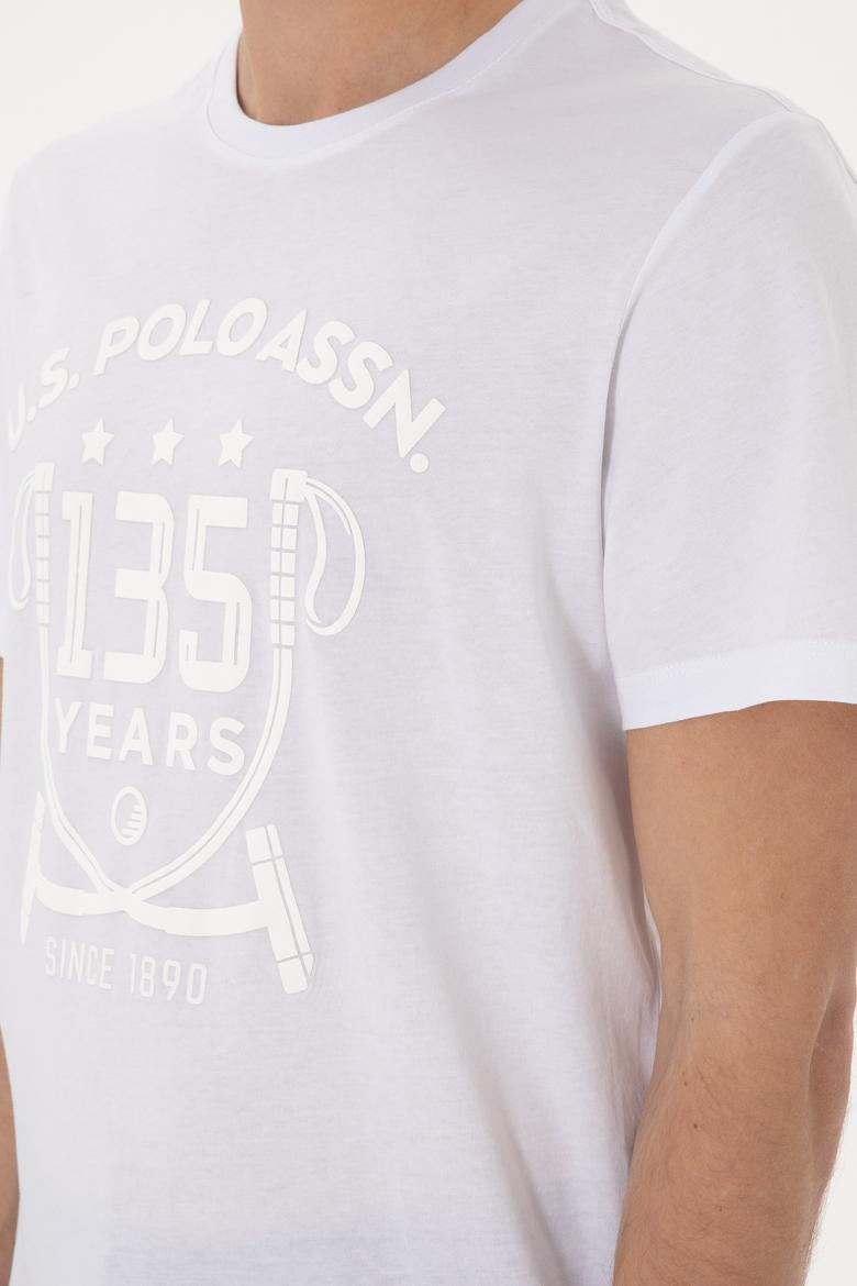 Erkek Regular Fit Bisiklet Yaka Beyaz Tişört - 50300047006