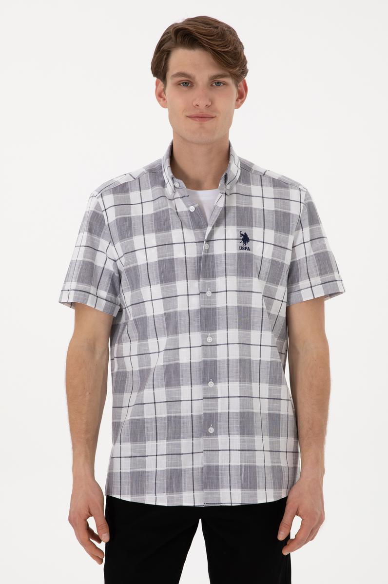 Erkek Lacivert Kısa Kollu Gömlek