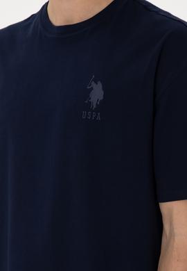 Erkek Comfort Fit Bisiklet Yaka Lacivert Tişört - 50305873006