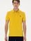 Erkek Slim Fit Polo Yaka Sarı Basic Tişört
