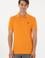 Erkek Slim Fit Polo Yaka Turuncu Basic Tişört