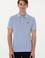 Erkek Slim Fit Polo Yaka Açık Mavi Basic Tişört