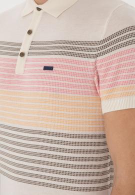 Erkek Slim Fit Polo Yaka Vizon Tişört - 50299410023