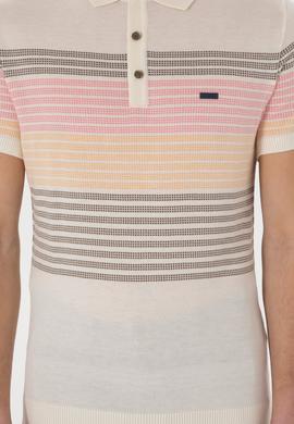 Erkek Slim Fit Polo Yaka Vizon Tişört - 50299410023