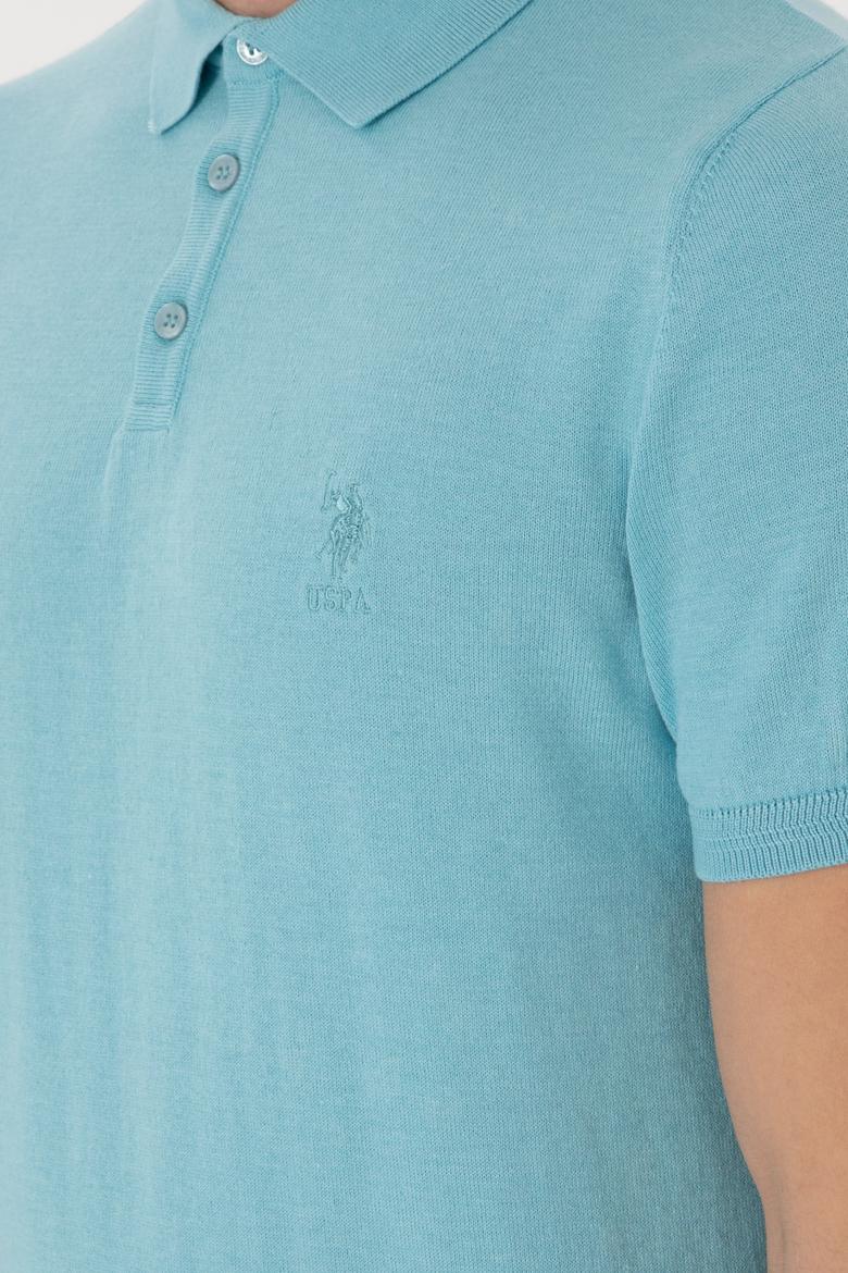 Erkek Slim Fit Polo Yaka Aqua Tişört - 50299359032