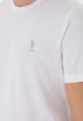 Erkek Regular Fit Bisiklet Yaka Beyaz Tişört - 50299544006