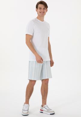 Erkek Regular Fit Bisiklet Yaka Beyaz Tişört - 50299544006