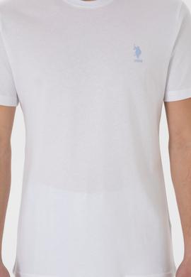 Erkek Regular Fit Bisiklet Yaka Beyaz Tişört - 50299544006