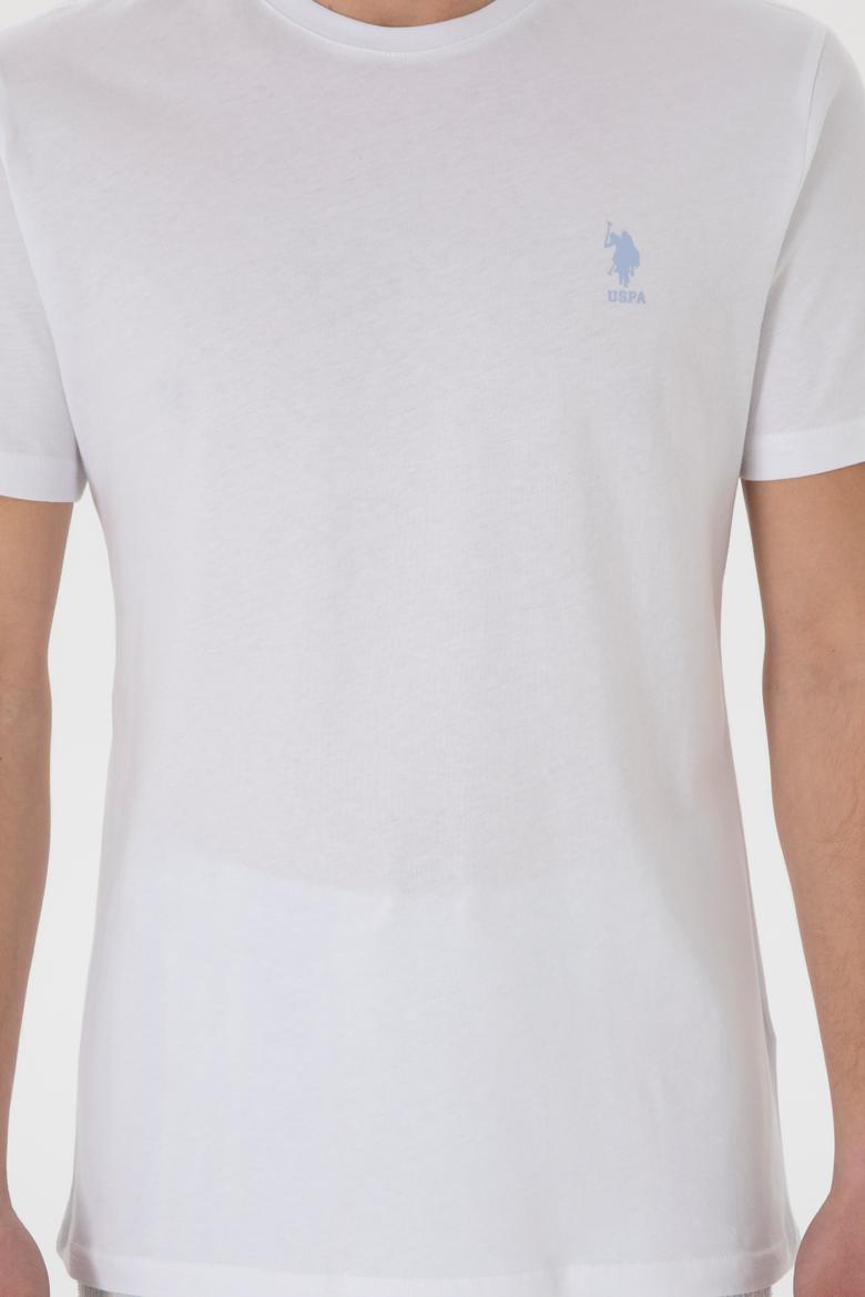 Erkek Regular Fit Bisiklet Yaka Beyaz Tişört - 50299544006