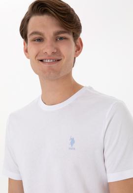 Erkek Regular Fit Bisiklet Yaka Beyaz Tişört - 50299544006