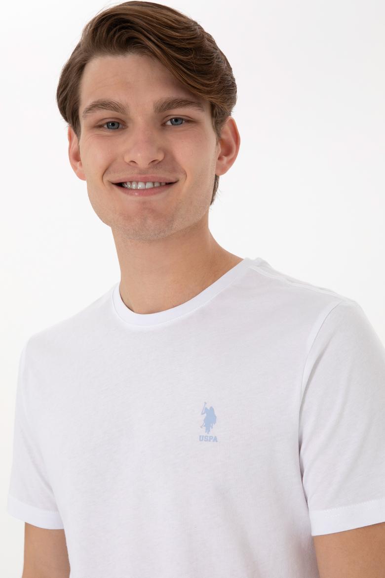 Erkek Regular Fit Bisiklet Yaka Beyaz Tişört - 50299544006