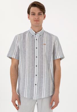 Erkek Lacivert Kısa Kollu Gömlek - 50299960014