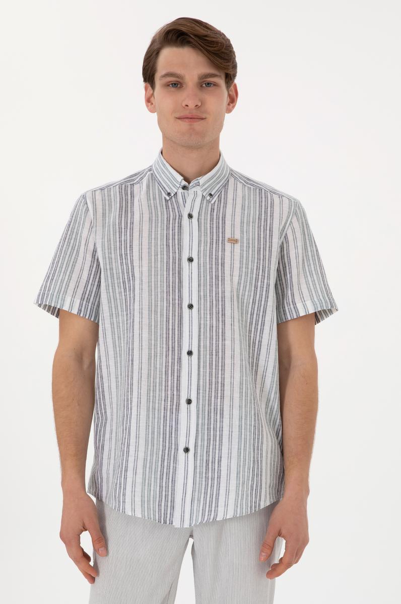 Erkek Lacivert Kısa Kollu Gömlek