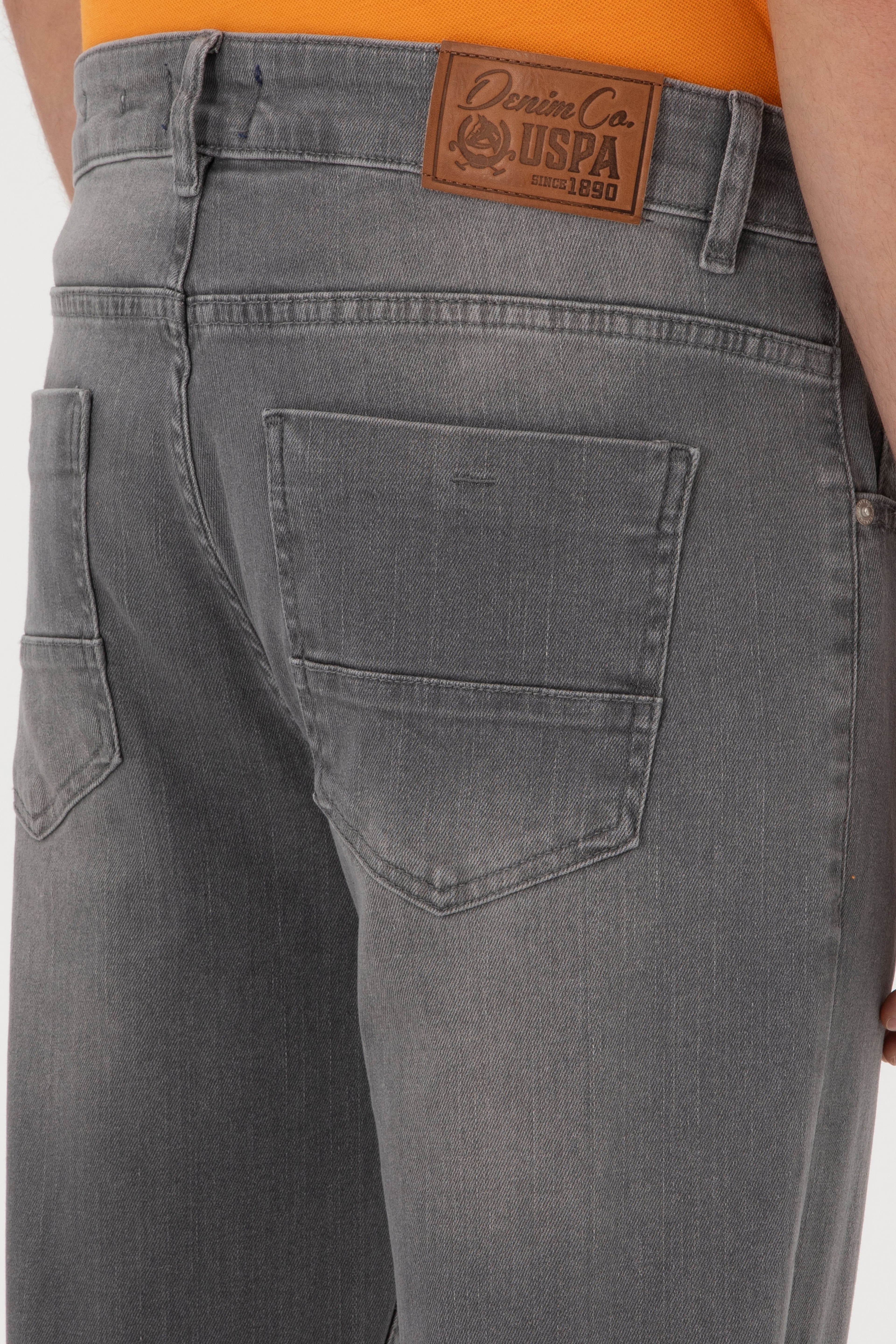 Erkek Gri Jean Pantolon - Image 6