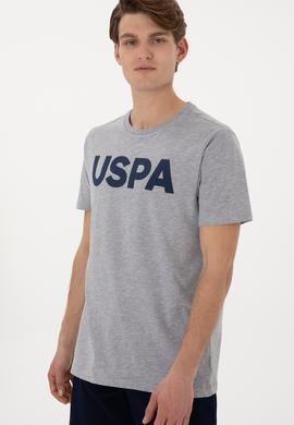 Erkek Regular Fit Bisiklet Yaka Gri Melanj Basic Tişört - 50297988026