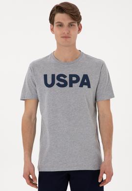 Erkek Regular Fit Bisiklet Yaka Gri Melanj Basic Tişört - 50297988026