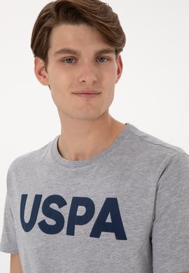 Erkek Regular Fit Bisiklet Yaka Gri Melanj Basic Tişört - 50297988026