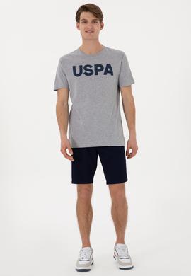 Erkek Regular Fit Bisiklet Yaka Gri Melanj Basic Tişört - 50297988026