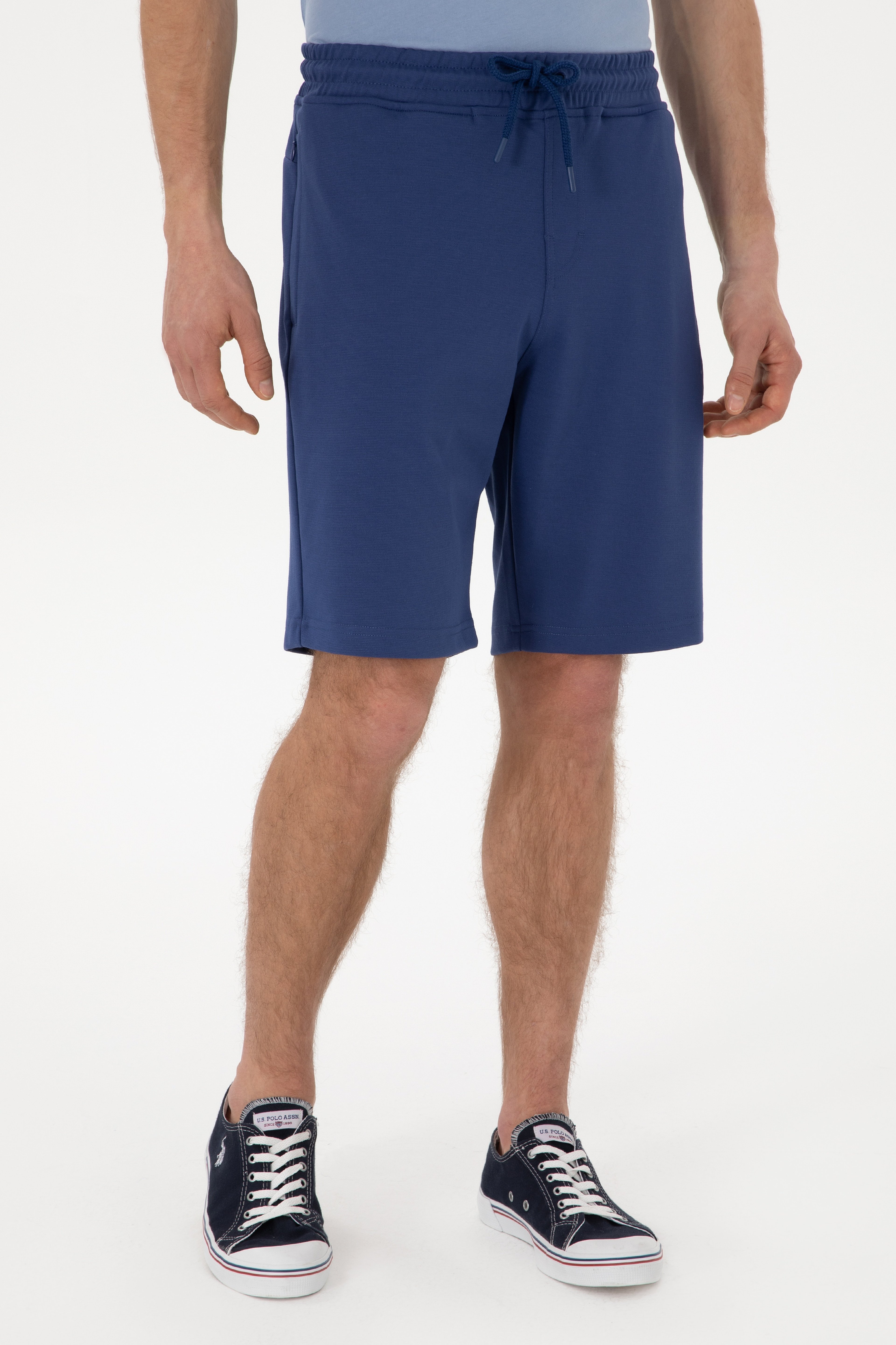 Erkek Regular Fit Lacivert Örme Şort - Image 2