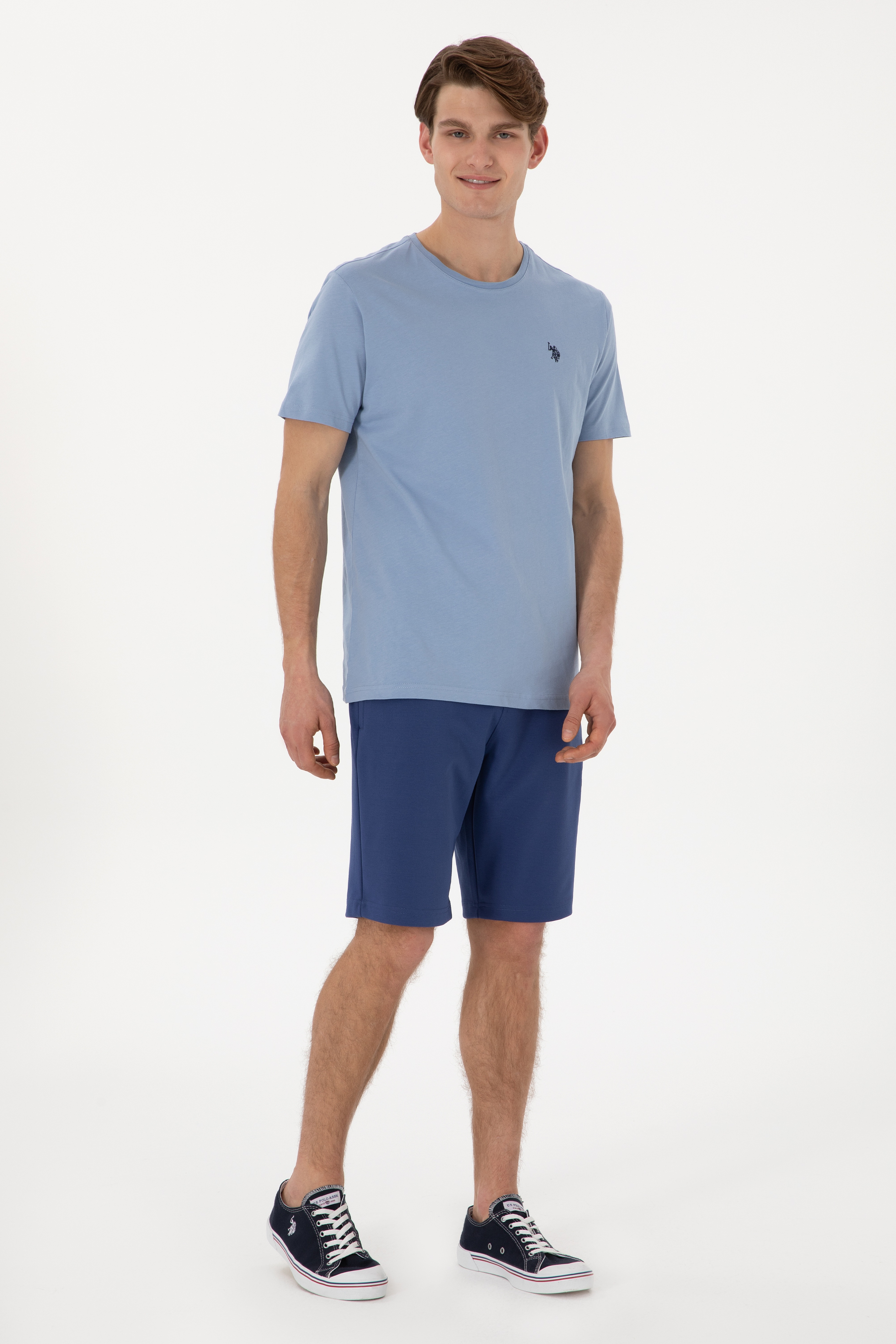 Erkek Regular Fit Lacivert Örme Şort - Image 3