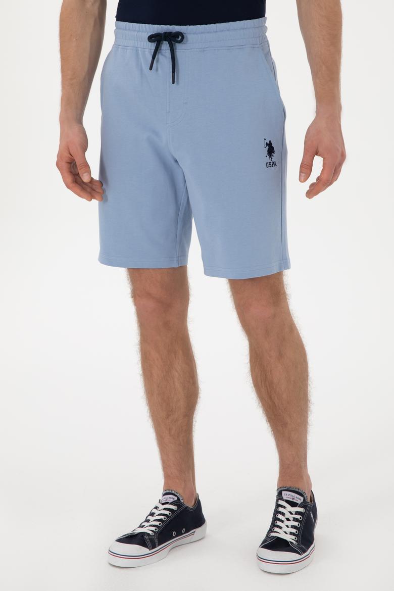 Erkek Mavi Örme Şort - 50298062077