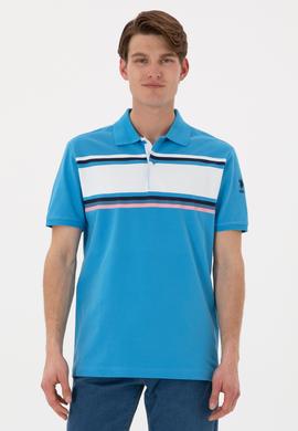 Erkek Regular Fit Polo Yaka Turkuaz Tişört - 50306858016