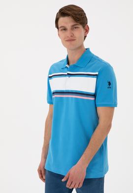 Erkek Regular Fit Polo Yaka Turkuaz Tişört - 50306858016