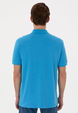 Erkek Regular Fit Polo Yaka Turkuaz Tişört - 50306858016