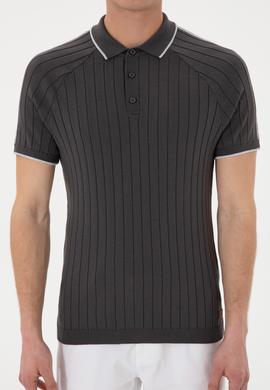 Erkek Slim Fit Bisiklet Yaka Antrasit Tişört - 50306481001