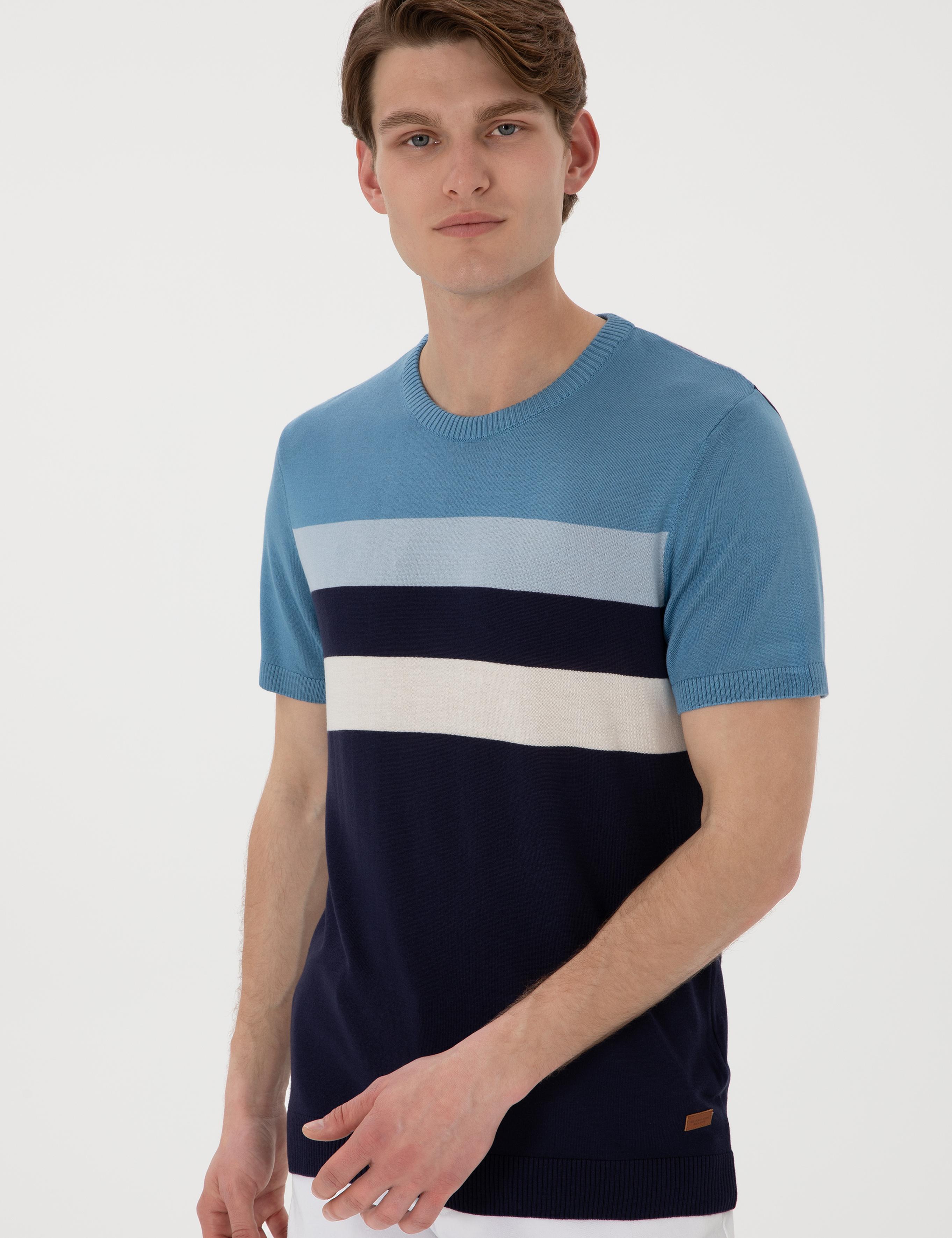 تی شرت یقه گرد اندامی یقه گرد مردانه یو اس پولو | U.S. Polo Assn. - تصویر 3
