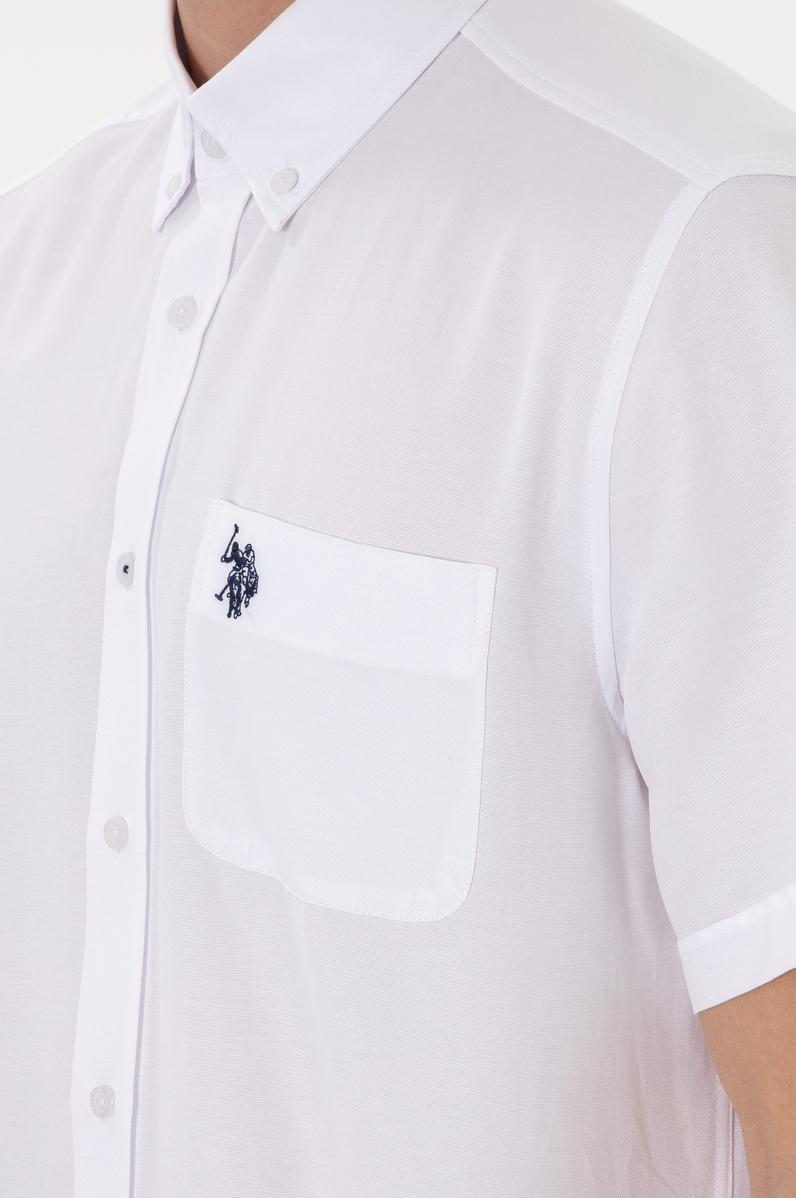 Erkek Beyaz Kısa Kollu Gömlek