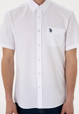 Erkek Beyaz Kısa Kollu Gömlek - 50297909041
