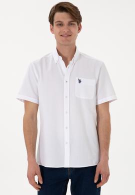 Erkek Beyaz Kısa Kollu Gömlek - 50297909041