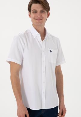Erkek Beyaz Kısa Kollu Gömlek - 50297909041