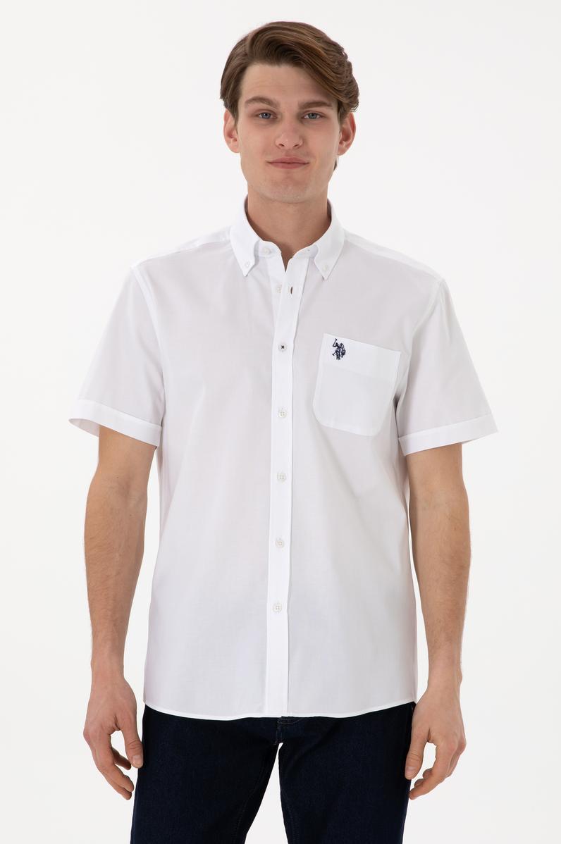 Erkek Beyaz Kısa Kollu Gömlek