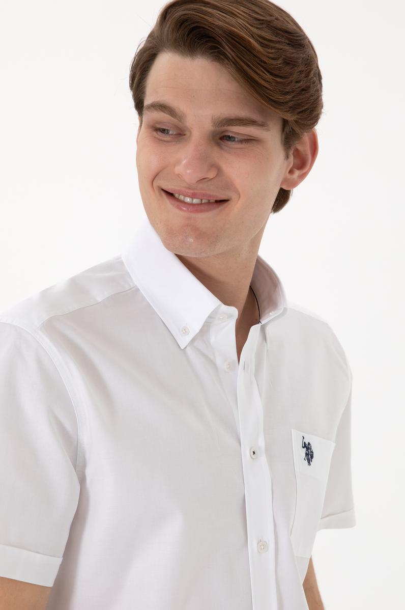 Erkek Beyaz Kısa Kollu Gömlek