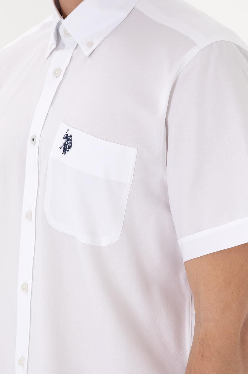 Erkek Beyaz Kısa Kollu Gömlek