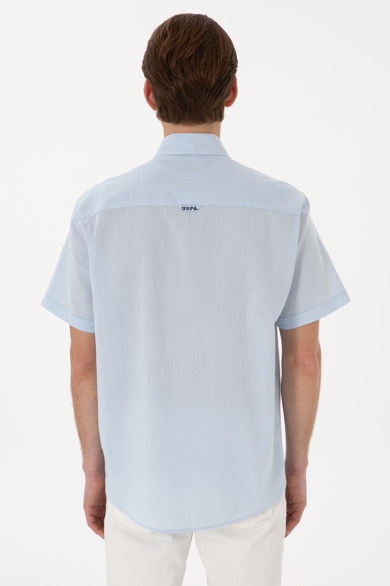 Erkek Açık Mavi Kısa Kollu Gömlek - 50297896017