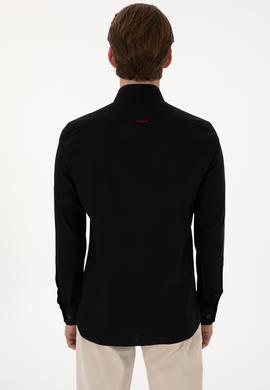 Erkek Siyah Uzun Kollu Basic Gömlek - 50297897023