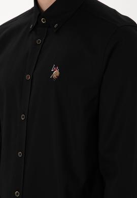 Erkek Siyah Uzun Kollu Basic Gömlek - 50297897023