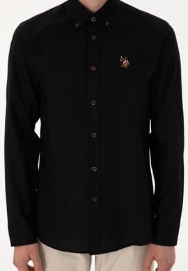 Erkek Siyah Uzun Kollu Basic Gömlek - 50297897023