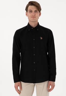 Erkek Siyah Uzun Kollu Basic Gömlek - 50297897023