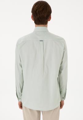 Erkek Su Yeşili Uzun Kollu Basic Gömlek - 50297981070